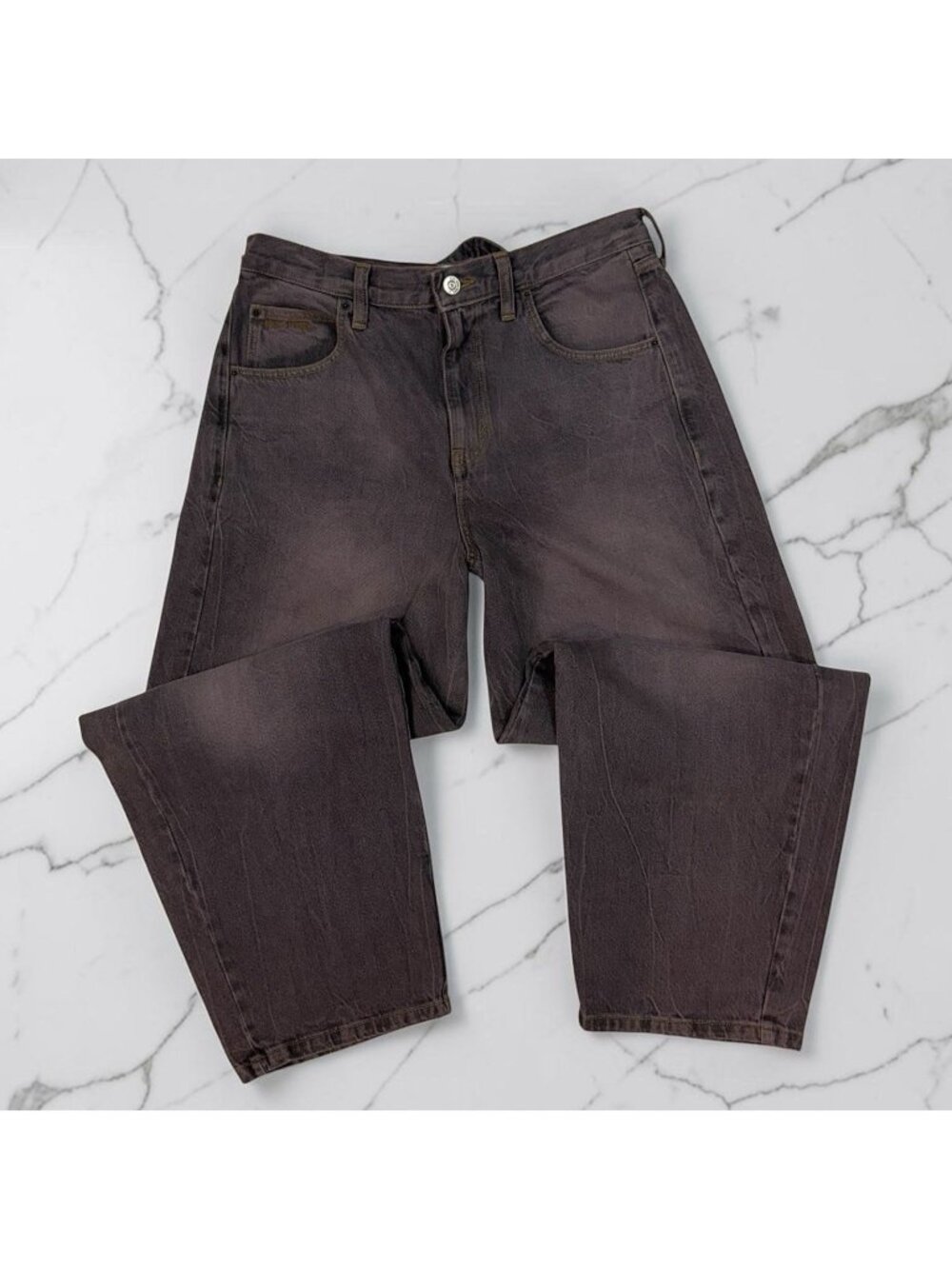 BDG Urban Outfitters Barrel Jeans Size 32 Purple Grunge Denim Baggy Relaxed